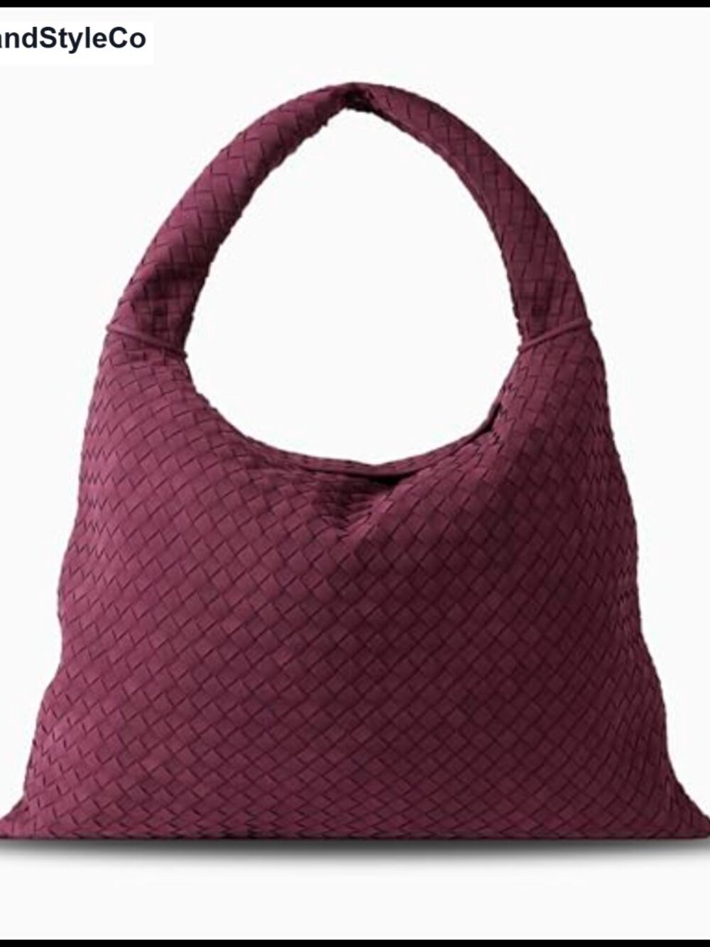 Vegan Leather Woven Tote Vintage Suede Hobo Large Shoulder Bag